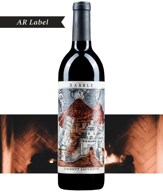 2021 Rabble Cabernet Sauvignon with Augmented Reality label